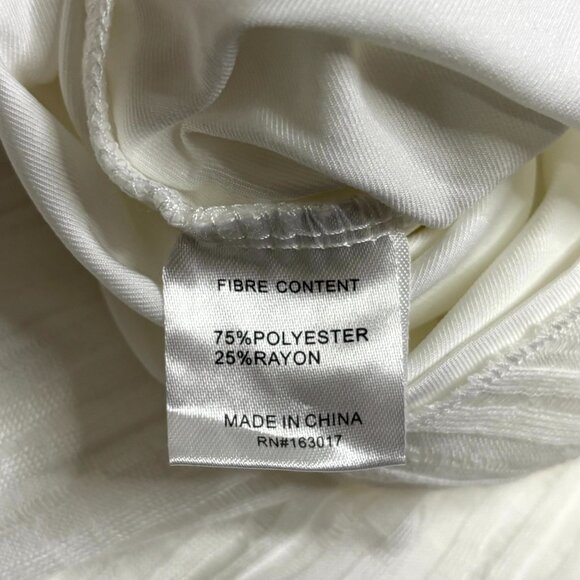 Princess Polly Raisa White Mini Dress Sz 4 Long Sleeve Bodycon Flared Sleeve - Picture 8 of 8